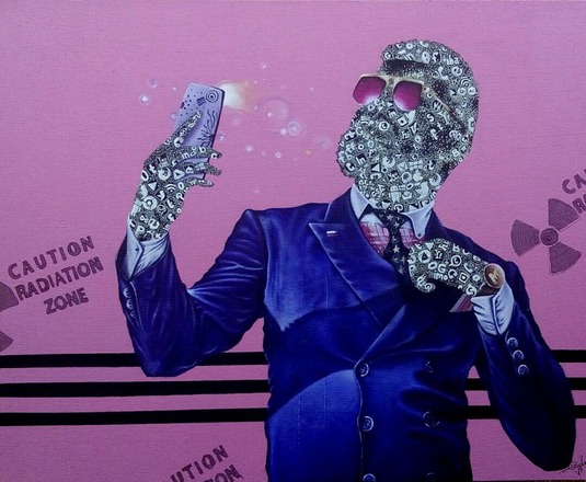 Toxicity_Boris Anje, Selfie Series, acrylic on canvas, 2017